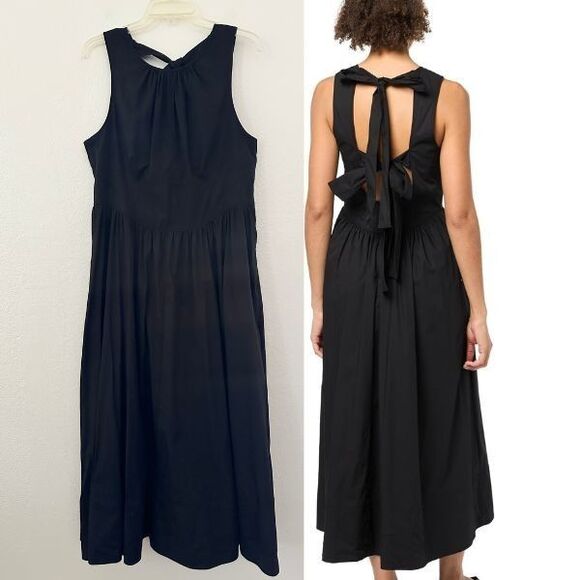 cinq a sept Dresses & Skirts - Cinq à Sept Benita Dress Tie Back Empire Waist Black Midi Cocktail Zip Womens 12